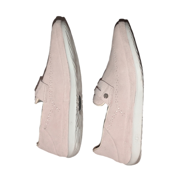 Mens UGG Pink Cali Penny Loafers Slip On Suede Leather Shoes 7 - Picture 7 of 12